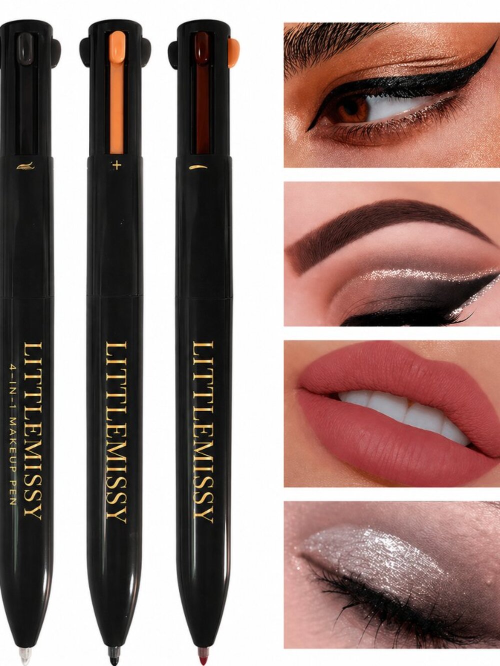 4-in-1 Makeup Liner: High-Pigment, Retractable, Smudge-Proof & Smooth